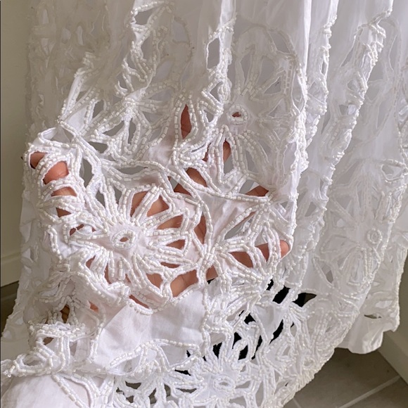 ✨ BASIL & MAUDE hand made white skirt beads - Picture 3 of 8